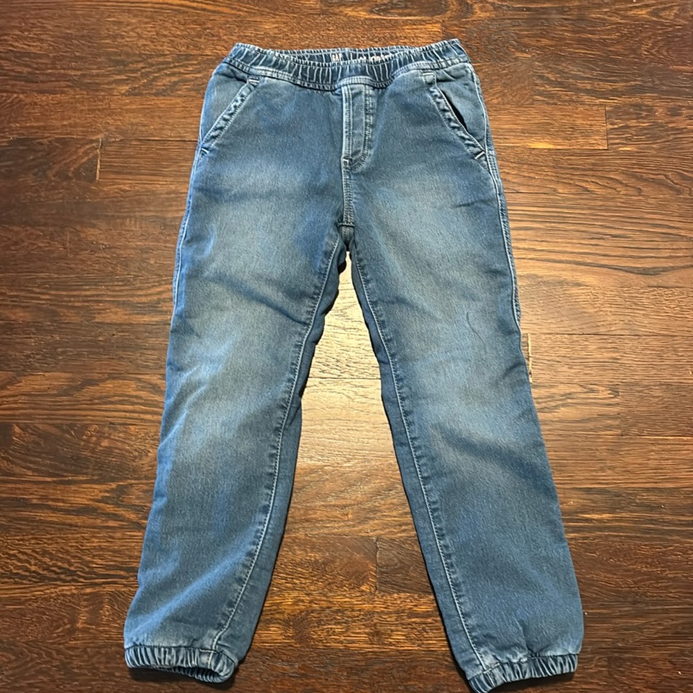 GAP fleece lined denim joggers